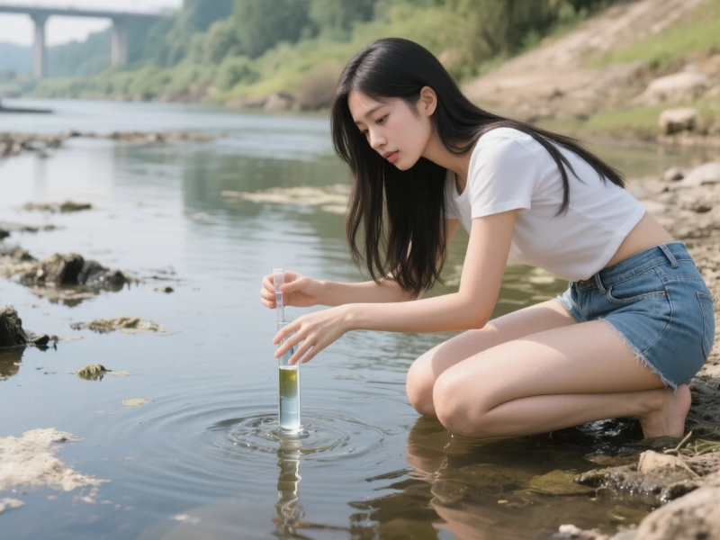 戶外現場取水樣圖